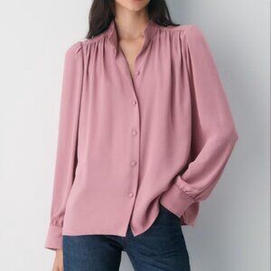 NWOT Aritzia Wilfred Delphine Blouse Frozen Berry
